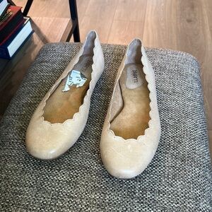 Born Cream Ballet Flats with Suede Finish
